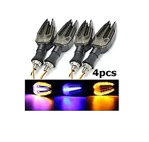 Auto Hub Dual Color DRL LED Side Turning Indicator for Bikes - Pack of 4-thumb3