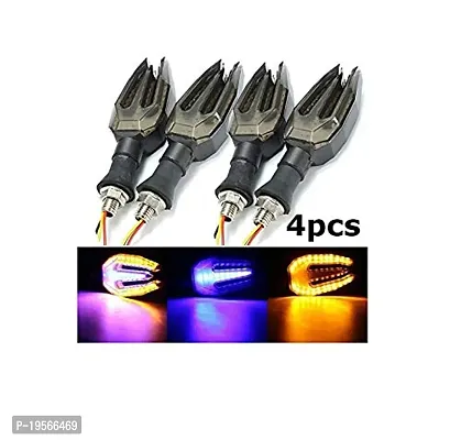 Auto Hub Dual Color DRL LED Side Turning Indicator for Bikes - Pack of 4-thumb4