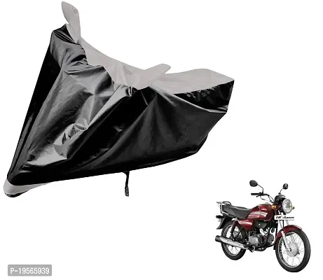 Auto Hub Hero HF Dawn Bike Cover Waterproof Original / HF Dawn Cover Waterproof / HF Dawn bike Cover / Bike Cover HF Dawn Waterproof / HF Dawn Body Cover / Bike Body Cover HF Dawn With Ultra Surface Body Protection (Black, Silver Look)-thumb0