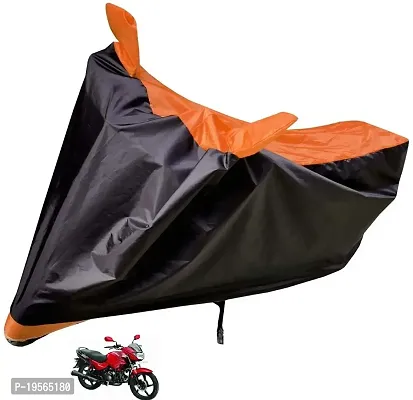 Auto Hub Hero Glamour Fi Bike Cover Waterproof Original / Glamour Fi Cover Waterproof / Glamour Fi bike Cover / Bike Cover Glamour Fi Waterproof / Glamour Fi Body Cover / Bike Body Cover Glamour Fi With Ultra Surface Body Protection (Black, Orange Look)