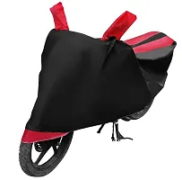 Euro Care Bike Cover Compatible with RC 200/RC 390, Water Resistant, Belt  Buckle, Mirror Pockets (Black, Red Look)-thumb4