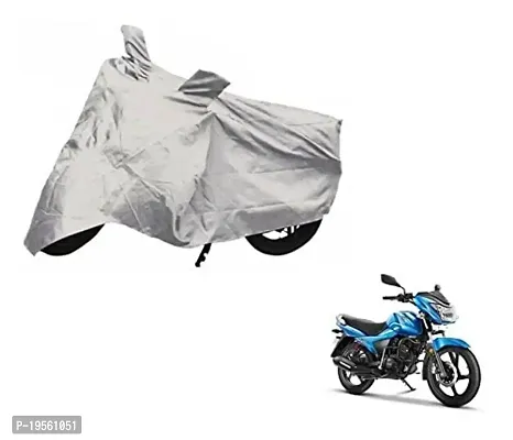 Auto Hub TVS Victor GLX Bike Cover Waterproof Original / Victor GLX Cover Waterproof / Victor GLX bike Cover / Bike Cover Victor GLX Waterproof / Victor GLX Body Cover / Bike Body Cover Victor GLX With Ultra Surface Body Protection (Silver Look)