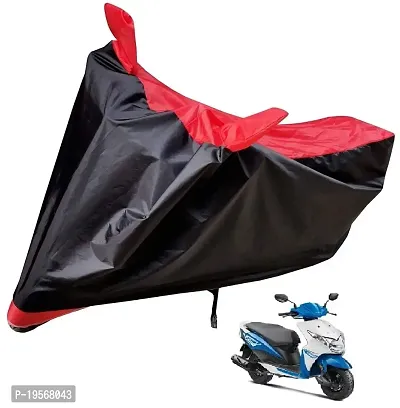 Auto Hub Honda Dio Bike Cover Waterproof Original/Dio Cover Waterproof/Dio Bike Cover/Bike Cover Dio Waterproof/Dio Body Cover/Bike Body Cover Dio with Ultra Surface Body Protection (Black, Red Look)