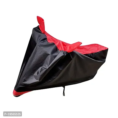 Auto Hub Waterproof Bike Body Cover Compatible with TVS Star City Plus -(Fabric:-Polyester, Color:-Black/Red)-thumb5