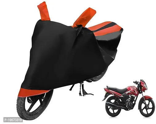 Auto Hub TVS Sport Bike Cover Waterproof Original / Sport Cover Waterproof / Sport bike Cover / Bike Cover Sport Waterproof / Sport Body Cover / Bike Body Cover Sport With Ultra Surface Body Protection (Black, Orange Look)