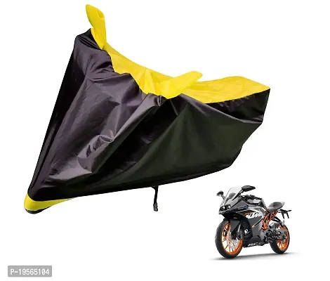 Auto Hub KTM RC 390 Bike Cover Waterproof Original / KTM RC 390 Cover Waterproof / KTM RC 390 bike Cover / Bike Cover KTM RC 390 Waterproof / KTM RC 390 Body Cover / Bike Body Cover KTM RC 390 With Ultra Surface Body Protection (Black, Yellow Look)