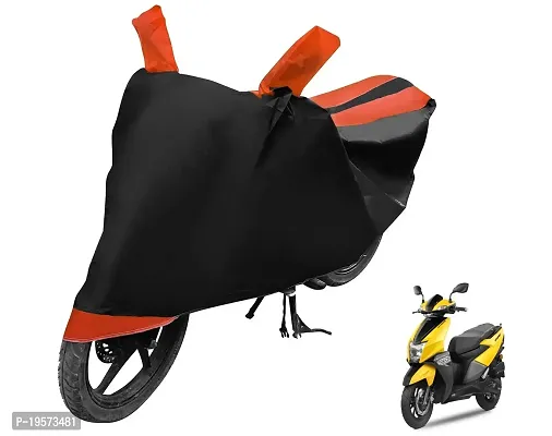 Euro Care TVS NTORQ Bike Cover Waterproof Original / NTORQ Cover Waterproof / NTORQ bike Cover / Bike Cover NTORQ Waterproof / NTORQ Body Cover / Bike Body Cover NTORQ With Ultra Surface Body Protection (Black, Orange Look)-thumb0