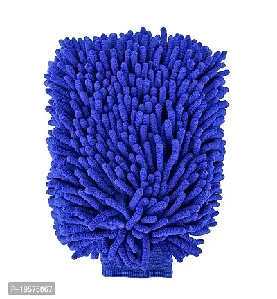 Auto Hub Microfiber Double Side Chenille Mitt, Multi-Purpose Super Absorbent and Perfect Wash Clean with Lint-Scratch Free Home, Kitchen, Window, Dusting-thumb0