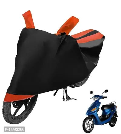 Auto Hub Yo Electron Bike Cover Waterproof Original / Yo Electron Cover Waterproof / Yo Electron bike Cover / Bike Cover Yo Electron Waterproof / Yo Electron Body Cover / Bike Body Cover Yo Electron With Ultra Surface Body Protection (Black, Orange Look)