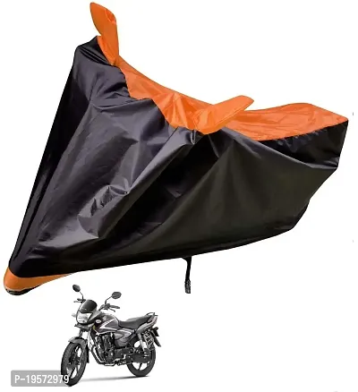 Auto Hub Honda CB Shine Bike Cover Waterproof Original / CB Shine Cover Waterproof / CB Shine bike Cover / Bike Cover CB Shine Waterproof / CB Shine Body Cover / Bike Body Cover CB Shine With Ultra Surface Body Protection (Black, Orange Look)