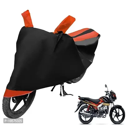 Auto Hub Mahindra Centuro Bike Cover Waterproof Original / Centuro Cover Waterproof / Centuro bike Cover / Bike Cover Centuro Waterproof / Centuro Body Cover / Bike Body Cover Centuro With Ultra Surface Body Protection (Black, Orange Look)-thumb0