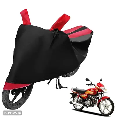 Auto Hub Hero HF Deluxe Bike Cover Waterproof Original / HF Deluxe Cover Waterproof / HF Deluxe bike Cover / Bike Cover HF Deluxe Waterproof / HF Deluxe Body Cover / Bike Body Cover HF Deluxe With Ultra Surface Body Protection (Black, Red Look)