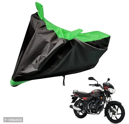 Auto Hub Bajaj Discover Bike Cover Waterproof Original / Discover Cover Waterproof / Discover bike Cover / Bike Cover Discover Waterproof / Discover Body Cover / Bike Body Cover Discover With Ultra Surface Body Protection (Black, Green Look)-thumb0