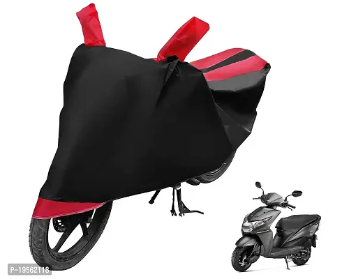 Auto Hub Honda Dio Bike Cover Waterproof Original/Dio Cover Waterproof/Dio Bike Cover/Bike Cover Dio Waterproof/Dio Body Cover/Bike Body Cover Dio with Ultra Surface Body Protection (Black, Red Look)