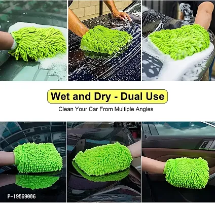 Auto Hub Microfiber Cleaning Washing Hand Glove Duster-thumb4