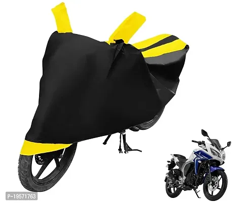 Auto Hub Yamaha Fazer FI Bike Cover Waterproof Original / Fazer FI Cover Waterproof / Fazer FI bike Cover / Bike Cover Fazer FI Waterproof / Fazer FI Body Cover / Bike Body Cover Fazer FI With Ultra Surface Body Protection (Black, Yellow Look)