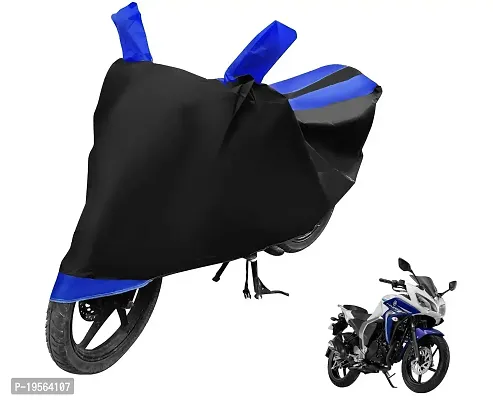 Auto Hub Yamaha Fazer FI Bike Cover Waterproof Original / Fazer FI Cover Waterproof / Fazer FI bike Cover / Bike Cover Fazer FI Waterproof / Fazer FI Body Cover / Bike Body Cover Fazer FI With Ultra Surface Body Protection (Black, Blue Look)-thumb0