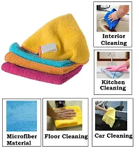 Auto Hub Microfiber Cleaning Cloths, 8 pcs 40x40 Cm 250GSM Multi-Color Highly Absorbent, Lint and Streak Free, Multi - Purpose Wash Cloth for Kitchen, Car, Window, Stainless Steel-thumb3