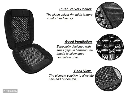 Auto Hub Car Wooden Bead Seat Cushion with Velvet Border (1)-thumb5