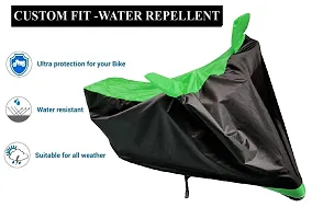 Auto Hub Bajaj Discover Bike Cover Waterproof Original / Discover Cover Waterproof / Discover bike Cover / Bike Cover Discover Waterproof / Discover Body Cover / Bike Body Cover Discover With Ultra Surface Body Protection (Black, Green Look)-thumb4