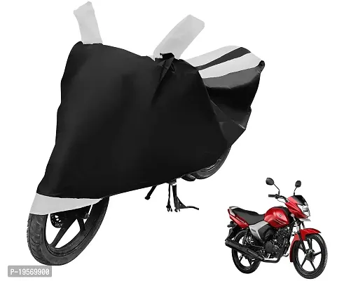 Auto Hub Yamaha Saluto Bike Cover Waterproof Original / Saluto Cover Waterproof / Saluto bike Cover / Bike Cover Saluto Waterproof / Saluto Body Cover / Bike Body Cover Saluto With Ultra Surface Body Protection (Black, White Look)