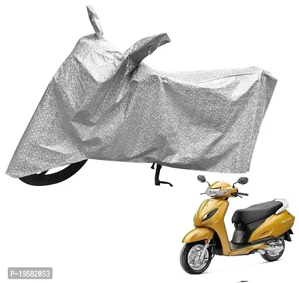 Auto Hub Honda Activa 6G Bike Cover Waterproof Original / Activa 6G Cover Waterproof / Activa 6G bike Cover / Bike Cover Activa 6G Waterproof / Activa 6G Body Cover / Bike Body Cover Activa 6G With Ultra Surface Body Protection (Checked Silver Look)