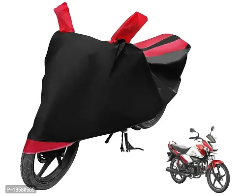 Auto Hub Hero Splendor i Bike Cover Waterproof Original / Splendor i Cover Waterproof / Splendor i bike Cover / Bike Cover Splendor i Waterproof / Splendor i Body Cover / Bike Body Cover Splendor i With Ultra Surface Body Protection (Black, Red Look)