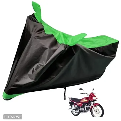 Auto Hub Hero Splendor Bike Cover Waterproof Original / Splendor Cover Waterproof / Splendor bike Cover / Bike Cover Splendor Waterproof / Splendor Body Cover / Bike Body Cover Splendor With Ultra Surface Body Protection (Black, Green Look)-thumb0