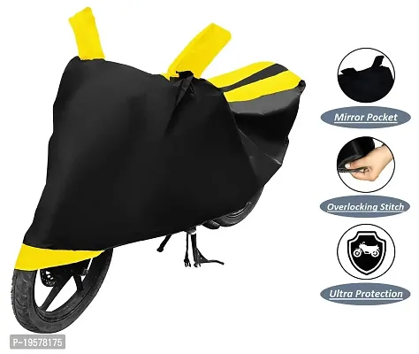 Auto Hub Vespa Piaggio Bike Cover Waterproof Original / Piaggio Cover Waterproof / Piaggio bike Cover / Bike Cover Piaggio Waterproof / Piaggio Body Cover / Bike Body Cover Piaggio With Ultra Surface Body Protection (Black, Yellow Look)-thumb4