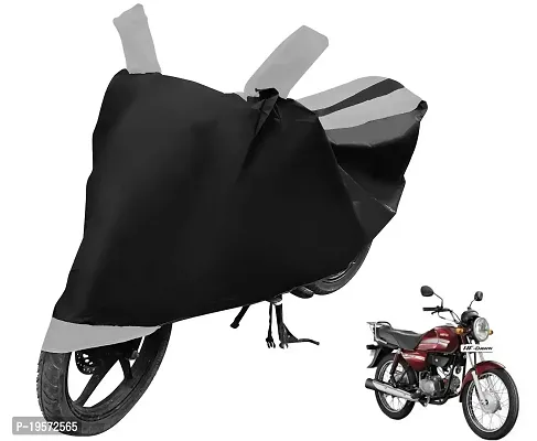 Auto Hub Hero HF Dawn Bike Cover Waterproof Original / HF Dawn Cover Waterproof / HF Dawn bike Cover / Bike Cover HF Dawn Waterproof / HF Dawn Body Cover / Bike Body Cover HF Dawn With Ultra Surface Body Protection (Black, Silver Look)-thumb0