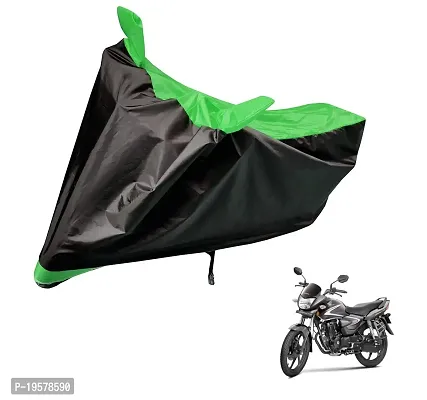 Auto Hub Honda CB Shine Bike Cover Waterproof Original / CB Shine Cover Waterproof / CB Shine bike Cover / Bike Cover CB Shine Waterproof / CB Shine Body Cover / Bike Body Cover CB Shine With Ultra Surface Body Protection (Black, Green Look)