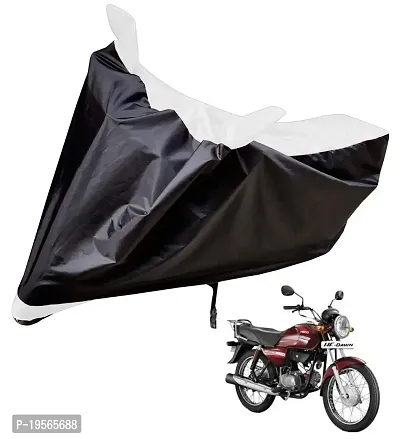 Auto Hub Hero HF Dawn Bike Cover Waterproof Original / HF Dawn Cover Waterproof / HF Dawn bike Cover / Bike Cover HF Dawn Waterproof / HF Dawn Body Cover / Bike Body Cover HF Dawn With Ultra Surface Body Protection (Black, White Look)