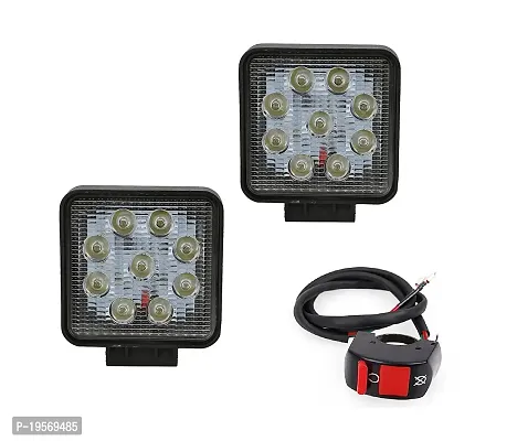 Auto Hub 27 Watt 9 LED Bike Light Anti Fog Lights Lamp Bar with Switch