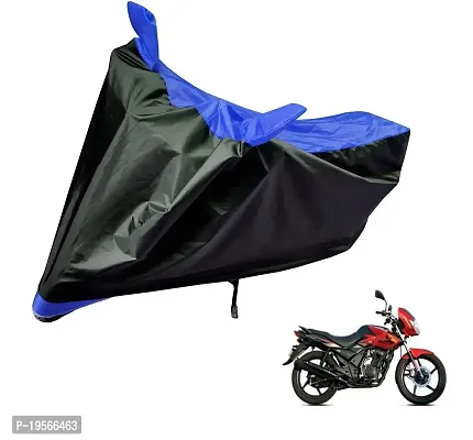 Auto Hub TVS Flame 125 Bike Cover Waterproof Original / Flame 125 Cover Waterproof / Flame 125 bike Cover / Bike Cover Flame 125 Waterproof / Flame 125 Body Cover / Bike Body Cover Flame 125 With Ultra Surface Body Protection (Black, Blue Look)-thumb0