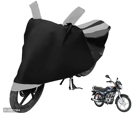 Auto Hub Bajaj CT 100 Bike Cover Waterproof Original / CT 100 Cover Waterproof / CT 100 bike Cover / Bike Cover CT 100 Waterproof / CT 100 Body Cover / Bike Body Cover CT 100 With Ultra Surface Body Protection (Black, Silver Look)