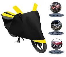 Euro Care Honda Activa 6G Bike Cover Waterproof Original / Activa 6G Cover Waterproof / Activa 6G bike Cover / Bike Cover Activa 6G Waterproof / Activa 6G Body Cover / Bike Body Cover Activa 6G With Ultra Surface Body Protection (Black, Yellow Look)-thumb3