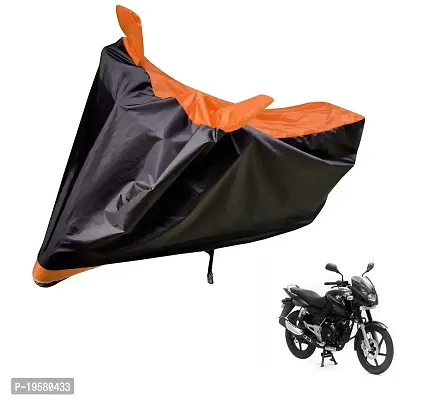 Auto Hub Bajaj Pulsar 150 Bike Cover Waterproof Original / Pulsar 150 Cover Waterproof / Pulsar 150 bike Cover / Bike Cover Pulsar 150 Waterproof / Pulsar 150 Body Cover / Bike Body Cover Pulsar 150 With Ultra Surface Body Protection (Black, Orange Look)