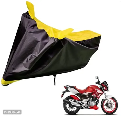 Auto Hub Hero CBZ Xtreme Bike Cover Waterproof Original / CBZ Xtreme Cover Waterproof / CBZ Xtreme bike Cover / Bike Cover CBZ Xtreme Waterproof / CBZ Xtreme Body Cover / Bike Body Cover CBZ Xtreme With Ultra Surface Body Protection (Black, Yellow Look)