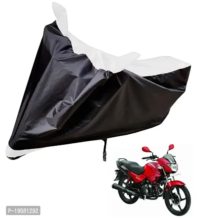 Auto Hub Hero Glamour Fi Bike Cover Waterproof Original / Glamour Fi Cover Waterproof / Glamour Fi bike Cover / Bike Cover Glamour Fi Waterproof / Glamour Fi Body Cover / Bike Body Cover Glamour Fi With Ultra Surface Body Protection (Black, White Look)