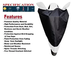 Auto Hub Waterproof Bike Body Cover Compatible with Hero CD Deluxe -(Fabric:-Polyester, Color:-Black-White)-thumb2