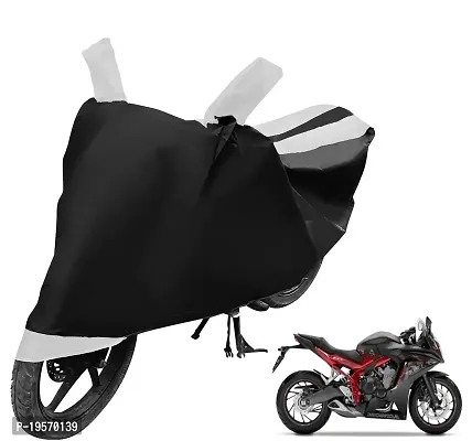 Auto Hub Honda CBR 650F Bike Cover Waterproof Original / CBR 650F Cover Waterproof / CBR 650F bike Cover / Bike Cover CBR 650F Waterproof / CBR 650F Body Cover / Bike Body Cover CBR 650F With Ultra Surface Body Protection (Black, White Look)-thumb0