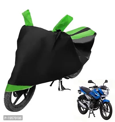 Auto Hub Bajaj XCD 125 Bike Cover Waterproof Original / XCD 125 Cover Waterproof / XCD 125 bike Cover / Bike Cover XCD 125 Waterproof / XCD 125 Body Cover / Bike Body Cover XCD 125 With Ultra Surface Body Protection (Black, Green Look)-thumb0