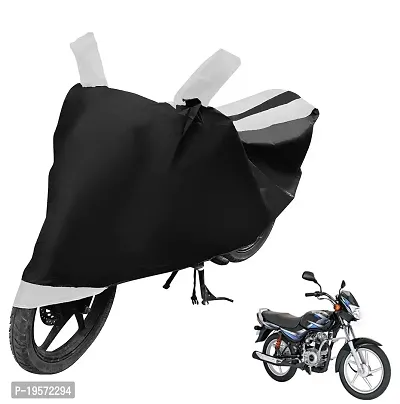 Auto Hub Bajaj CT 100 Bike Cover Waterproof Original / CT 100 Cover Waterproof / CT 100 bike Cover / Bike Cover CT 100 Waterproof / CT 100 Body Cover / Bike Body Cover CT 100 With Ultra Surface Body Protection (Black, White Look)