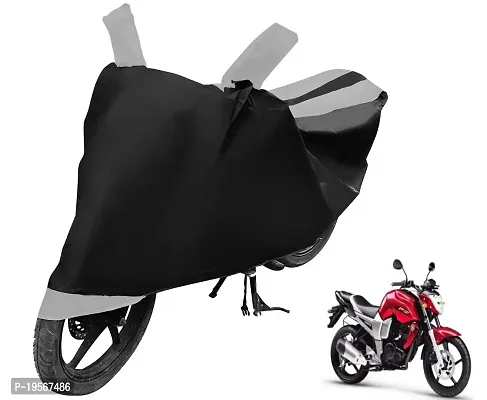 Auto Hub Yamaha FZ Bike Cover Waterproof Original/FZ Cover Waterproof/FZ Bike Cover/Bike Cover FZ Waterproof/FZ Body Cover/Bike Body Cover FZ with Ultra Surface Body Protection (Black, Silver Look)