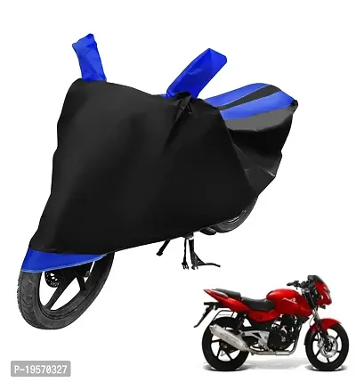 Auto Hub Bajaj Pulsar 200 Bike Cover Waterproof Original / Pulsar 200 Cover Waterproof / Pulsar 200 bike Cover / Bike Cover Pulsar 200 Waterproof / Pulsar 200 Body Cover / Bike Body Cover Pulsar 200 With Ultra Surface Body Protection (Black, Blue Look)