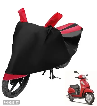 Auto Hub Suzuki Access SE Bike Cover Waterproof Original / Access SE Cover Waterproof / Access SE bike Cover / Bike Cover Access SE Waterproof / Access SE Body Cover / Bike Body Cover Access SE With Ultra Surface Body Protection (Black, Red Look)-thumb0