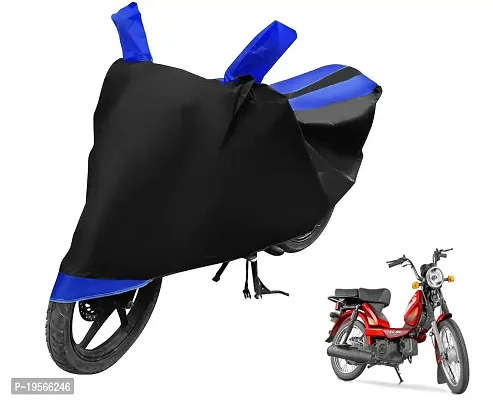 Auto Hub TVS Super XL Bike Cover Waterproof Original / Super XL Cover Waterproof / Super XL bike Cover / Bike Cover Super XL Waterproof / Super XL Body Cover / Bike Body Cover Super XL With Ultra Surface Body Protection (Black, Blue Look)-thumb0