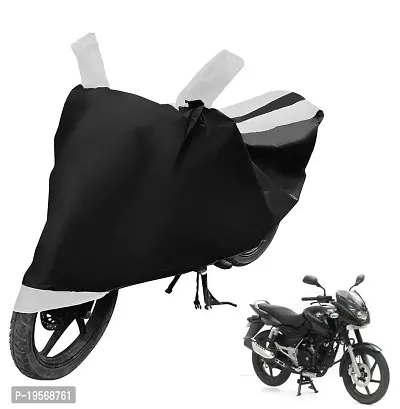 Auto Hub Bajaj Pulsar 180 Bike Cover Waterproof Original / Pulsar 180 Cover Waterproof / Pulsar 180 bike Cover / Bike Cover Pulsar 180 Waterproof / Pulsar 180 Body Cover / Bike Body Cover Pulsar 180 With Ultra Surface Body Protection (Black, White Look)