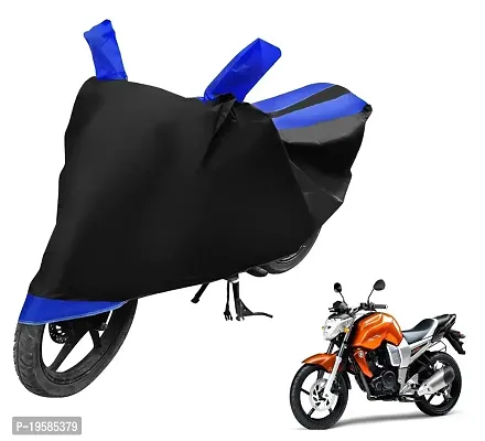 Auto Hub Yamaha FZ16 Bike Cover Waterproof Original / FZ16 Cover Waterproof / FZ16 bike Cover / Bike Cover FZ16 Waterproof / FZ16 Body Cover / Bike Body Cover FZ16 With Ultra Surface Body Protection (Black, Blue Look)-thumb0