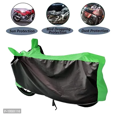 Auto Hub Hero Glamour Bike Cover Waterproof Original / Glamour Cover Waterproof / Glamour bike Cover / Bike Cover Glamour Waterproof / Glamour Body Cover / Bike Body Cover Glamour With Ultra Surface Body Protection (Black, Green Look)-thumb3